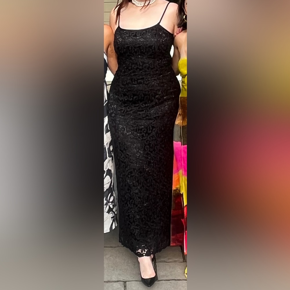 Vintage 90’s Black Lace Gown